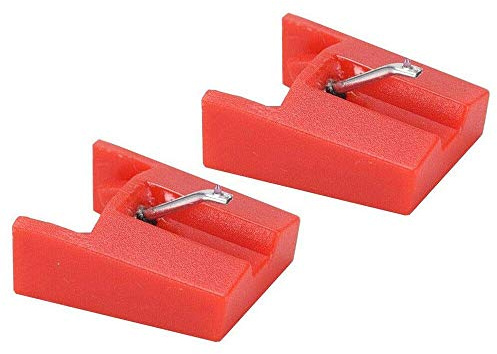 Lot de 2 stylets de rechange en céramique pour tourne-disque compatible avec les lecteurs Crosley Fisher ION OTTO Kenwood