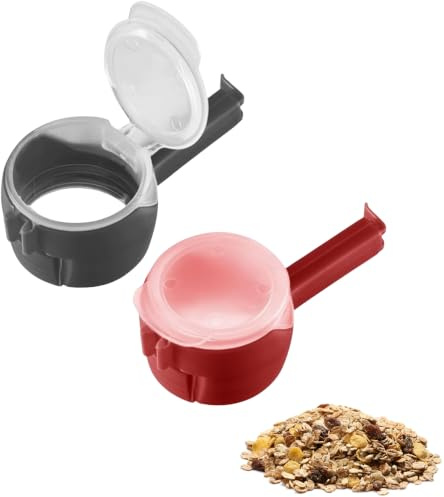 Westmark Lot de 2 pinces à sachets avec bec verseur – Pinces pour conservation optimale, fermeture hermétique et versement facile des en-cas et autres aliments – PA, PE