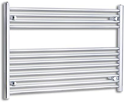 Companyblue 900mm wide x 700mm high Heated Towel Rail Straight Flat Chrome Bathroom Warmer Radiator Rack Central Heating