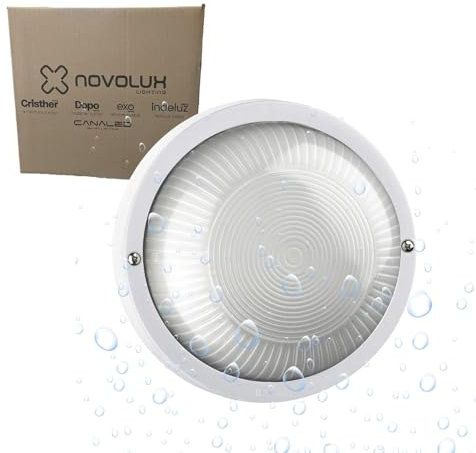 DOPO LIGHTING - Lampada esterna parete FAR (ø18,5 cm), plafoniera per esterno IP44 E27 12W, plafoniera esterna soffitto - applique soffitto esterno ideale per installazioni su balconi, terrazze o