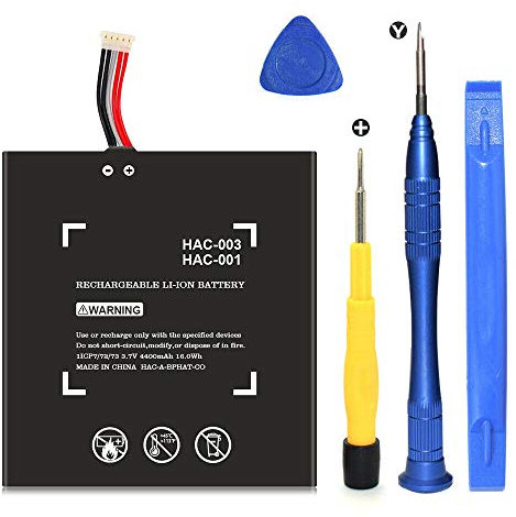 【4800mAh】TQTHL For HAC-003 Battery Replacement Compatible with Nintendo Switch 2017 Game Console HAC-001 Internal Upgrade Battery with Repair ToolKit