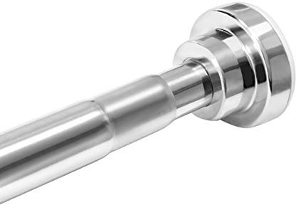 EC Breath Extendable Shower Curtain Poles 155-260cm Telescopic Tension Rod Rail Stainless Steel Bath Closet Hanging Pole