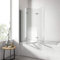 EMKE Duschwand für Badewanne 130x140cm, Duschtrennwand für Badewanne 3-teilig Faltbar Badewannen Duschwand, 6mm Sicherheitsglas Duschabtrennung Badewanne Badewannenaufsatz