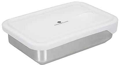 MasterClass All-in-One Stainless Steel Container with Lid and PTFE, PFOA and BPA Free Non Stick, Oven, Freezer and Microwave Safe - 1.3 L, Silver