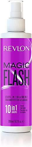 Revlon - Magic Flash - Soin des Cheveux 10 en 1 - Après Shampoing - Soin Cheveux Secs et Abimés - Apporte Hydratation et Brillance - Démêle et Renforce le Cheveu - Sans Rinçage - 200ml