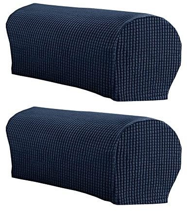 LINGXIYA Fundas elásticas para reposabrazos de felpa suave, fundas elásticas para reposabrazos para sillas/sofás, fundas protectoras de muebles para sillón reclinable, juego de 2