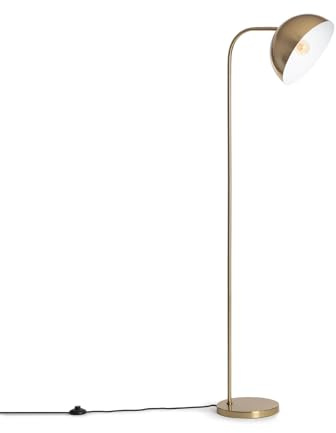 LEDKIA LIGHTING - Stehlampe Bowlen | Elegantes Design | Aluminiumkonstruktion | Für Wohnzimmer, Küche, Schlafzimmer | E27 Fassung, Gold, Aluminium