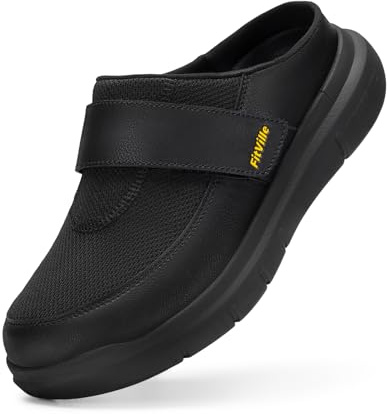 FitVille Wide Fit Slippers for Men Slip On Mules Clogs for Swollen Feet | FitVille Wide Fit Slippers for Men Slip On Mules Clogs