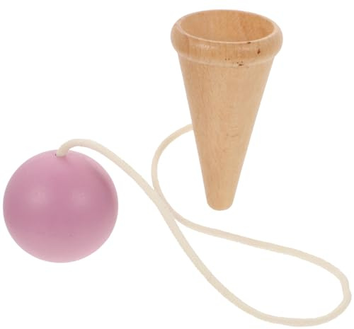 Toyvian Kendama Bois pour Garçon Fille Jeu de Motricité Fine Adresse Intéressant et Coordination Main-œil Cadeau Anniversaire et Loisirs