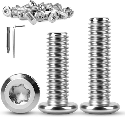 mawmuaw 25 pcs Vis Torx à Tête Bombée M4 x 16 mm en Acier Inoxydable 304, Kit de Fixation avec Embout T20 et Clé en L Idéal pour Bricolage, Meubles, Électronique et Mécanique