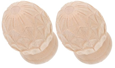 Cabilock Remate de Piña de Madera Maciza Tallada a Mano Accesorio Decorativo para Postes de Escalera y Columnas Tamaño 8X12 CM Juego de 2 Piezas Adecuado para Muebles y Bricolaje
