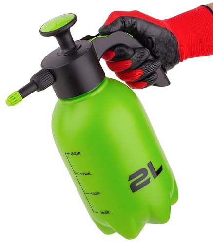 MIVOS Pulverizador a Presión de 2 litros - de Jardín Premium - Pulverizador de Bomba para Balcón, Terraza y Jardín - para Plantas, el Cuidado de Las Plantas, Manual
