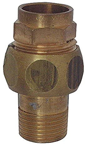 Cornat Soldadura de rosca exterior, 1, 1 manguito, sellado cónico, a 18 mm, B 1/2zoll, 1 pieza, rotguss, t5341g1812