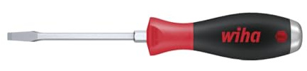 Wiha Destornillador SoftFinish® Ranurado con varilla hexagonal continua y plancha de acero maciza 6.5 mm x 125 mm (03226)