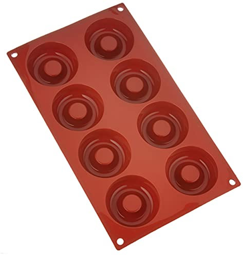 silikomart | SF011 Silikonform für SAVARIN Monoportions, antihaftbeschichtet, 8 Kavitäten, 1er Pack Kuchenform, Ø 65 h 21 mm, Made in Italy