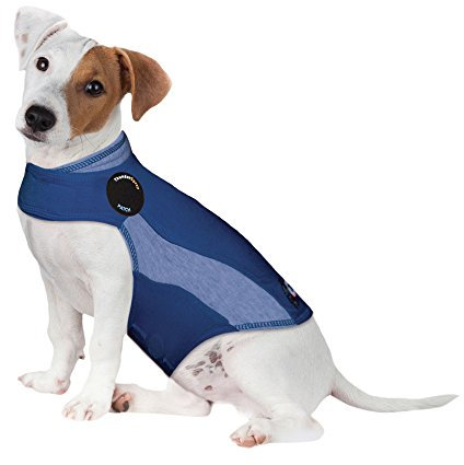 Thundershirt mens Thundershirt Beruhigungsweste Hundemantel für Ã„ngstliche Hunde Dog Anxiety Jacket, Blue, Small UK
