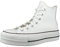 Converse All Star Lift Hi Black White Leather - 6 UK