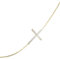 My Gold Kreuz Halskette Kette Echtes Gelbgold 333 Gold (8 Karat) Zirkonia Schwarz Weiß 45cm Lisanne