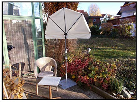 HOLLY NATUR KLEINER BALKON SONNENSCHIRM FÄCHER + SCHIRMSTOCK + STÄNDER Produkte STABIELO -