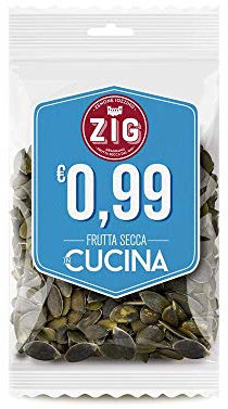 ZIG - Monoporzione frutta secca - Semi di Zucca sgusciati 1.120g (16 bustine da 70g)