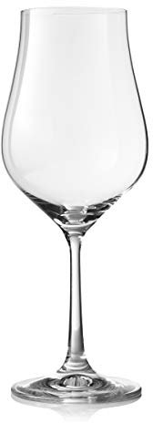 Crystalex 6er Set - Stielglas Tulpenform Elegant Universal Langlebig & Kristallklar Bruchsicheres Weinglas am besten für Weiß- oder Rotwein - Made in Europe - 350ml, Tulipa-40894-350ml, farblos