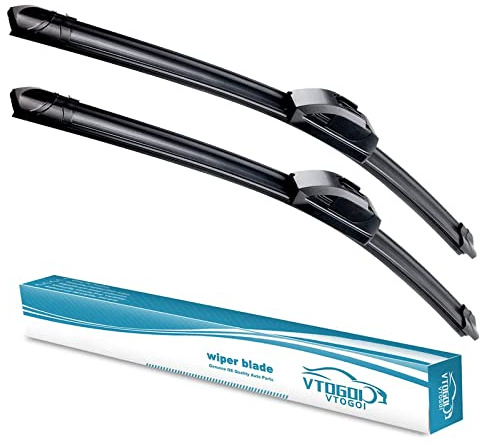 VTOGOI 22+17 Beam Wiper Blades - for J‑Hook (Pack of 2)