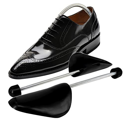 2 paia di scarpe nere a spirale a molla per scarpe, lunghezza regolabile, per adulti, in plastica, per stivali con tacchi alti, scarpe da ginnastica casual (uomo), Nero , X-Large