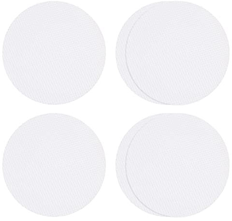 sourcing map 6pcs Antidérapant Baignoire Autocollants Bain Douche Sol 3.15 Antidérapant Autocollant Ruban Ronde Style Autocollants pour Salle Bain Cuisine Baignoire Marches Escaliers, Blanc