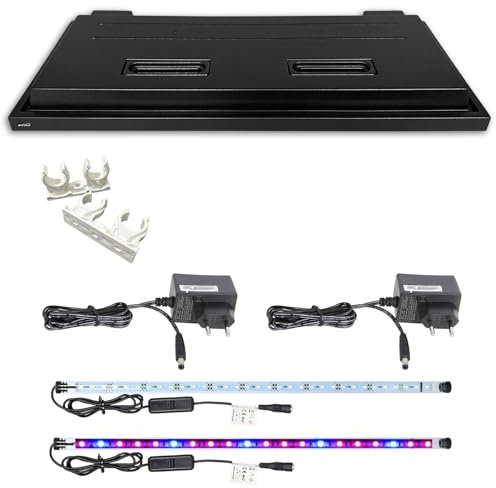 ZooPaul MLineLEDAbdeckung (100x40cm 2X LED Pflanze + weiß)