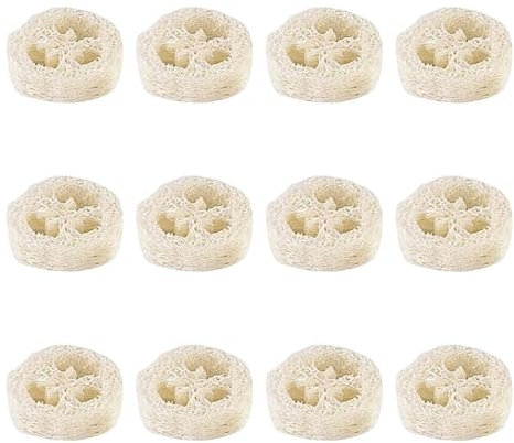 Natur Luffa Schwamm Seifenkissen，Regerly 12 Stück luffa schwammseifenablage luffa seifenablage Seifenkissen aus 100% Luffa schwamm luffaschwamm für Dusche Bad Küche Arbeitsplatte