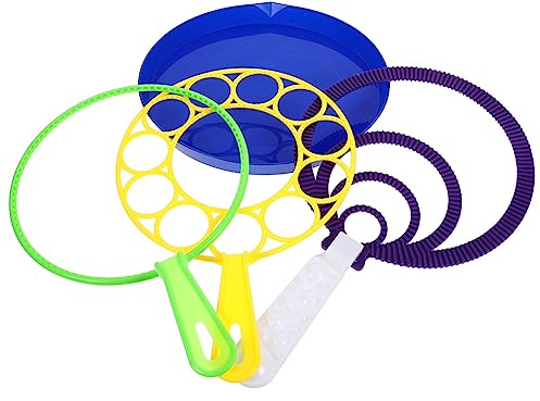 Hemobllo Juego de Varitas para Hacer Burbujas de Plástico Liviano, 4 Piezas para Niños, Adecuado para Parques y Actividades en Grupo Color Aleatorio