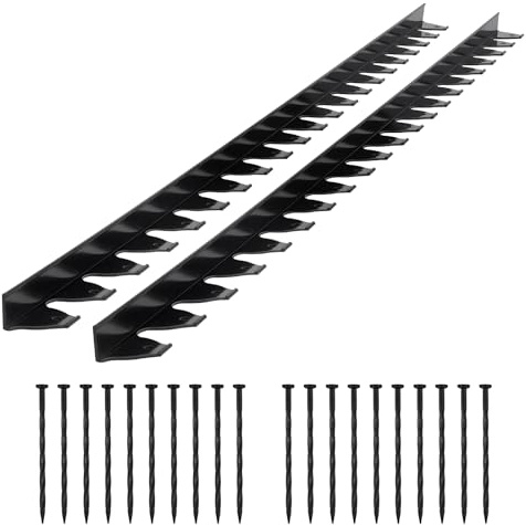 VEVOR Landscape Edging Border, 10Pcs 6 ft x 1.6 in Plastic Garden Edging with 60 Spikes, Sun-Resistant Flowerbed Borders, DIY Layout, No Dig Garden Edger Border Divider for Lawn Edgings for Yard