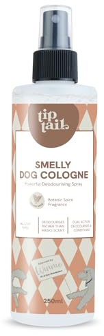 Tip Tail Smelly Dog Cologne Spray, Botanic Spice Scent (250ml) | Deodorises and Conditions Fur, Banish Bad Smells, Vitamin Enriched and pH Balanced, Suitable for Puppies over 8 weeks old