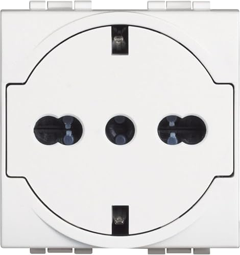 BTicino SN4140V16FF Livinglight Presa Universale, Flat, Bianco