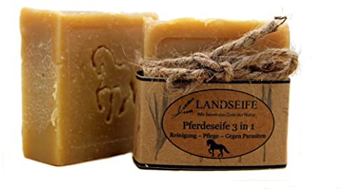 Landseife Bio Pferdeseife 3in1 - Reinigung - Pflege - Gegen Parasiten