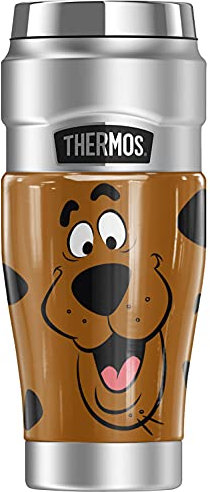 Scooby-Doo Face THERMOS STAINLESS KING Stainless Steel Travel Tumbler, Vacuum Insulated & Double Wall, 16oz