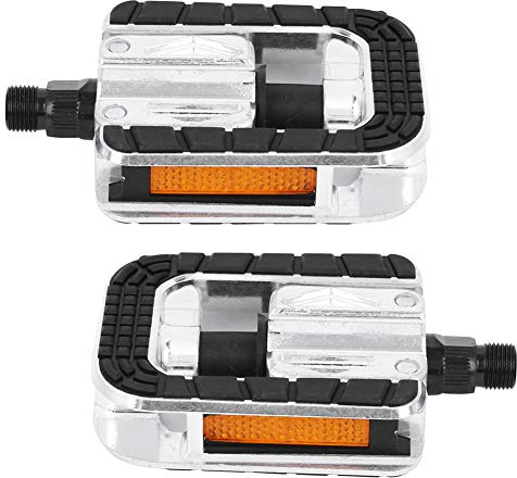 Folding Pedals, Universal Metal Nonslip Night Reflective Mountain Bike Pedals, Compact Lightweight Design for Cyclists Commuters Touring Travelers