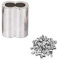 LATRAT 100 Pezzi Manicotti in Alluminio (1,5mm), Ghiere in Alluminio per Fune Metallica, Doppio Manicotto Crimpare In Alluminio Clip, per Maniche per Corda in Acciaio, Fune, Filo Metallico e Cavo