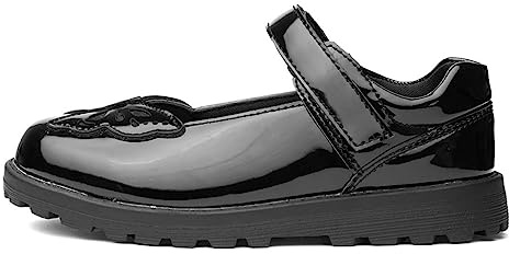 Walkright Lori Girls Black Patent School Shoe - Size 11 Child UK - Black