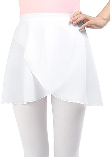 Monbessi Falda Ballet Niña Mujer - (Altura: 120-175 cm) Falda de Abrigola de Ballet Danza, Gasa para Ballet, Cintura Elástica