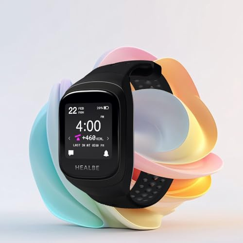 HEALBE GoBe 3 - Smart Health Tracker for Calories, Sleep, Stress and Nervous System Balance, Free App - Obsidian