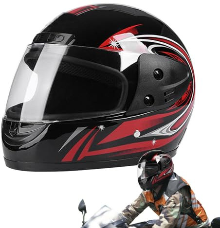 Cascos Integrales De Moto Casco De Moto Hombre Casco De Motocicleta con Visera De Cara Completa Cascos Integrales De Motocross Cascos De Bicicleta De Montaña
