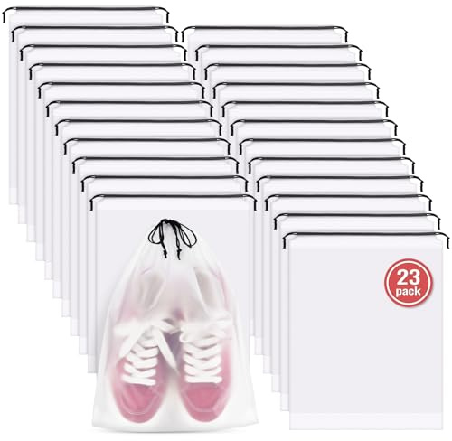 23 Pack Shoe Bags for Travel, 11.8 x 15.7 Waterproof Travel Shoe Bags for Packing,Large Travel Bag for Shoes, Storage Bags Travel Essentials Men for and Women
