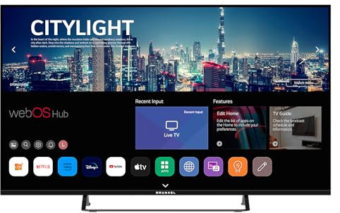 Grunkel televisor QLED 50¨ Smart TV 4K UHD 5025WLEDW con Sistema operativo webOs