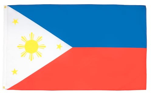 AZ FLAG - Lote de 2 banderas filipinas - 90 x 60 cm - Bandera filipina 100% poliéster con ojales metálicos integrados