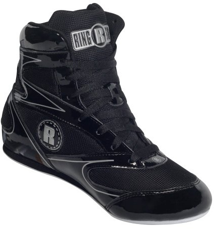 Ringside 3/4 Top Boxing Shoe (Black, 8)