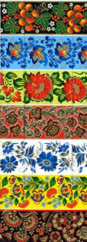 Ukrainisches Kunsthandwerk Ostereier Folie. Sammlung Blumenmalerei Nr.76 reicht für 7 Eier/Eier verzieren