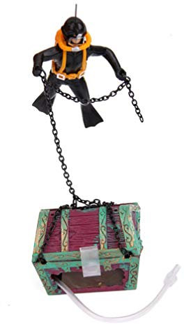 UEETEK Aquarium Schatztruhe Taucher Fisch Tank Ornament Dekoration
