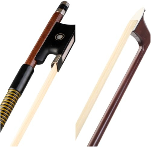 AMZZ Premium 4/4 Violin Bow - Octagonal Brazilwood Stick with Ebony Frog and Mongolian Horse Hair for Professional Players and Students