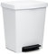 TATAY Cubik Rubbish Bin Kitchen with Pedal 21L | Matte Finish | Indoor and Outdoor Use | Fits 20L to 30L Bags | BPA-Free Durable Plastic | 33.5x30x39 cm, White